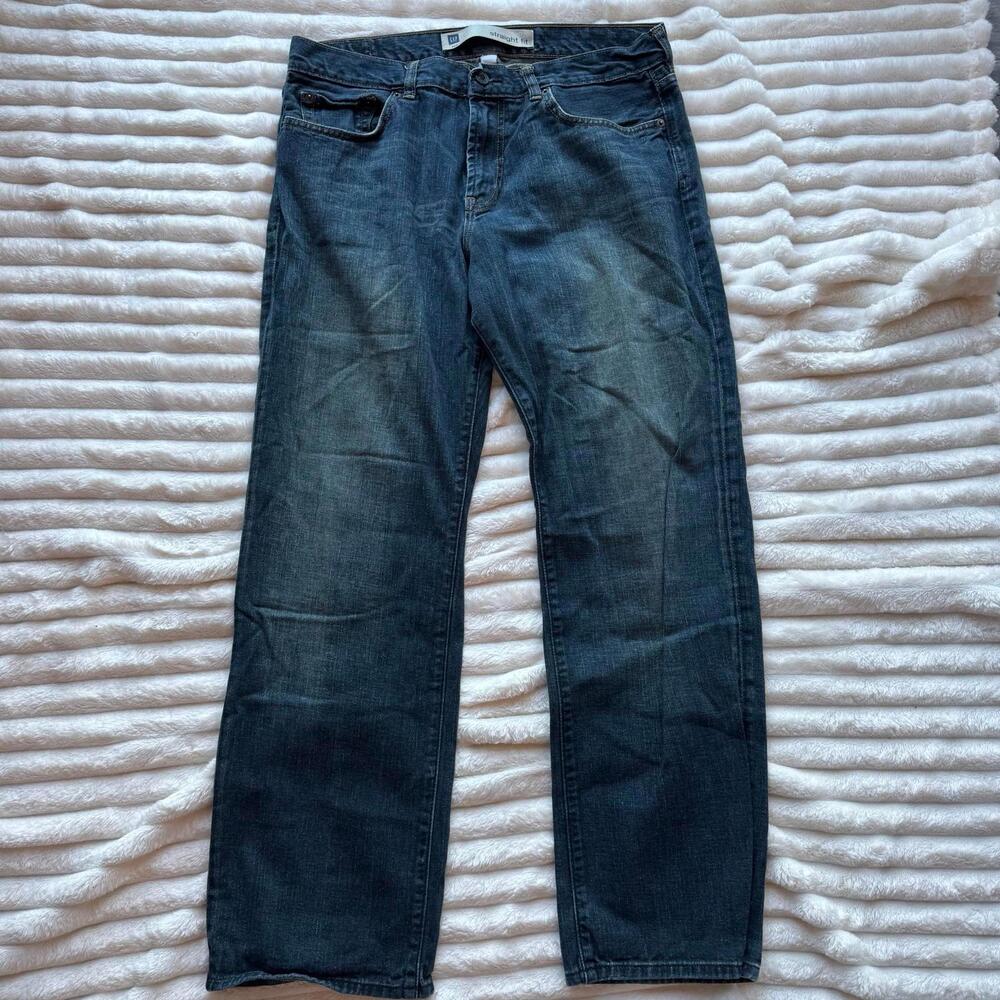 Men's GAP‎ Straight Fit Jeans 34 x 30 Dark Wash